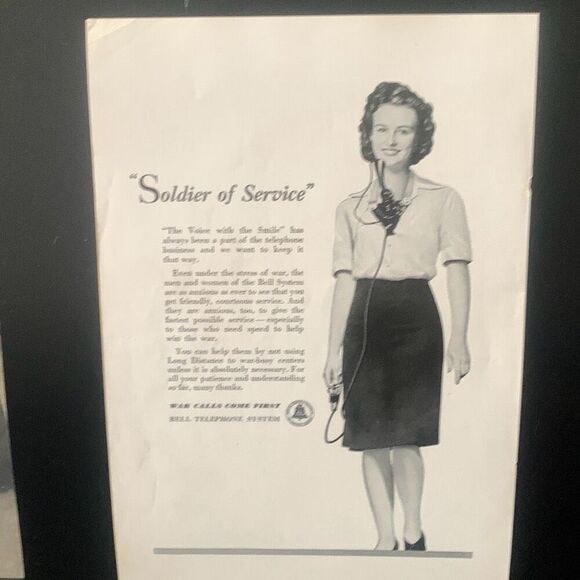 Vintage 1943 Bell Telephone Soldier of Service Ad Advertisment - Picture 5 of 5